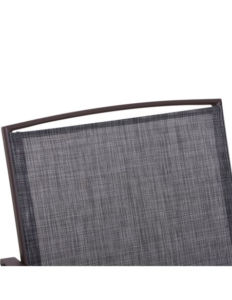 Outsunny Gliding Jack and Jill Seat, with Glass-Top Table - Brown/Grey - pic 130392 | FastDaddyshop
