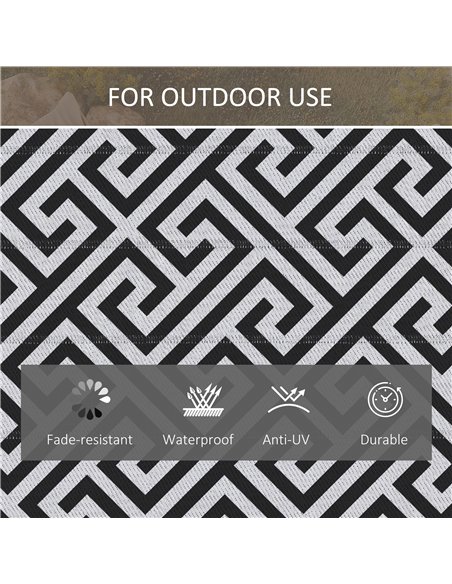 Outsunny 121 x 182 cm(4x6ft) Outdoor Rug Reversible Mat Plastic Straw Rug Portable RV Camping Mat for Garden Deck Picnic Indoor, - pic 130399 | FastDaddyshop