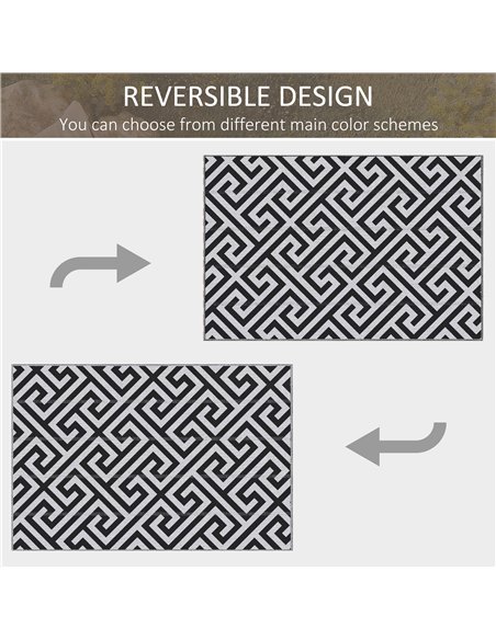 Outsunny 121 x 182 cm(4x6ft) Outdoor Rug Reversible Mat Plastic Straw Rug Portable RV Camping Mat for Garden Deck Picnic Indoor, - pic 130400 | FastDaddyshop