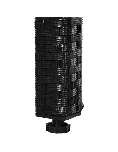 Outsunny 4-Seater Rattan Garden Furniture Space-saving Set, Black