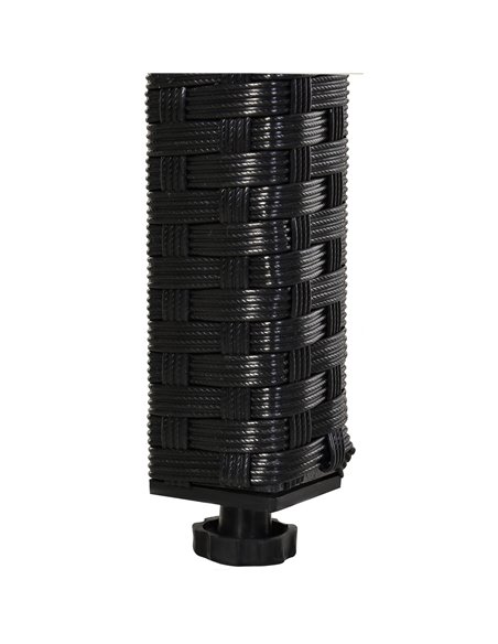 Outsunny 4-Seater Rattan Garden Furniture Space-saving Set, Black - pic 13041 | FastDaddyshop