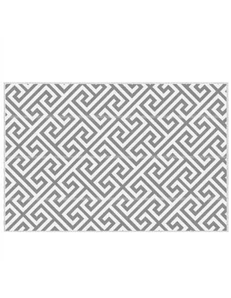 Outsunny Outdoor Rug Reversible Mat Plastic Straw Rug Portable RV Camping Mat for Garden Picnic Indoor, 152x243cm, Light Grey - pic 130449 | FastDaddyshop