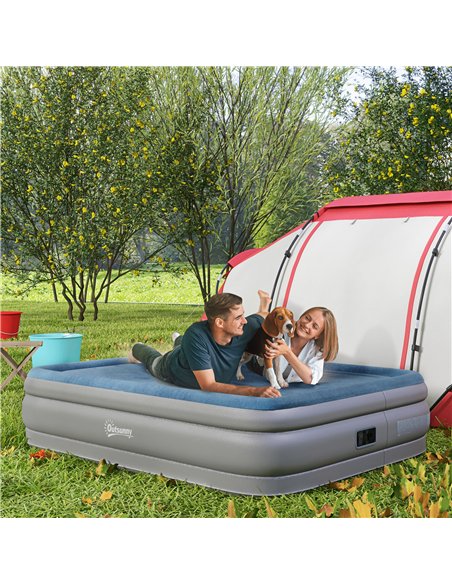 Outsunny King-Size Inflatable Mattress, with Built-In Electric Pump and Bag - pic 130468 | FastDaddyshop
