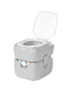 Outsunny Portable Toilet for Adults, 22L Camping Toilet with Seat, Lid and Anti-Leak Handle Pump, Outdoor Travel Toilet with Det
