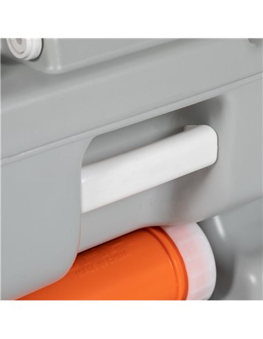Outsunny Portable Toilet for Adults, 22L Camping Toilet with Seat, Lid and Anti-Leak Handle Pump, Outdoor Travel Toilet with Det