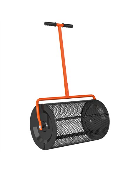 Outsunny Compost Spreader, 24" Peat Moss Spreader with Height Adjustable T Shaped Handle and Metal Mesh Basket, Garden Spreader  - pic 130620 | FastDaddyshop