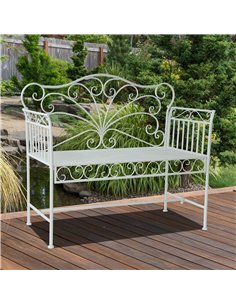 Outsunny Heavy-Duty Garden Bench-White 2