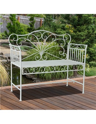 Outsunny Heavy-Duty Garden Bench-White