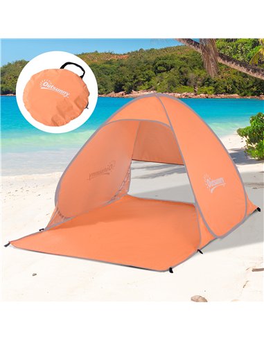 Outsunny 2 Person Pop Up UV Shelter Shade-Orange