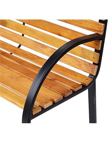 Outsunny Garden Bench, 122Lx60Wx80H cm-Steel/Wood