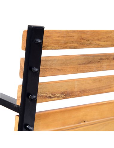 Outsunny Garden Bench, 122Lx60Wx80H cm-Steel/Wood
