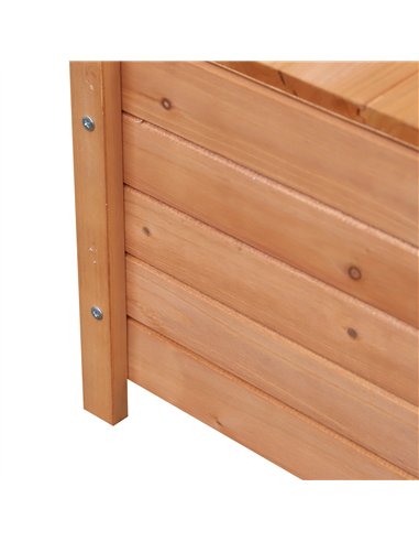 Outsunny Two-Seater Garden Storage Bench - Natural