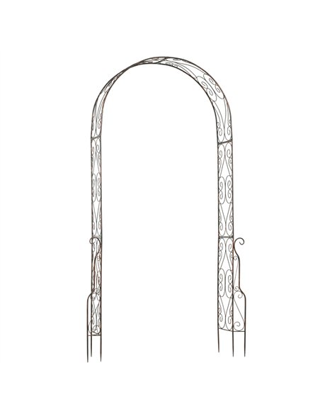 Outsunny Metal Garden Arch Trellis, Decorative Arbour Archway for Walkway Path Ceremony Wedding Party, 120 x 30 x 226cm - pic 130692 | FastDaddyshop