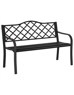 Outsunny 2-Seater Garden Bench Antique Loveseat for Yard, Lawn, Porch, Patio, Steel
