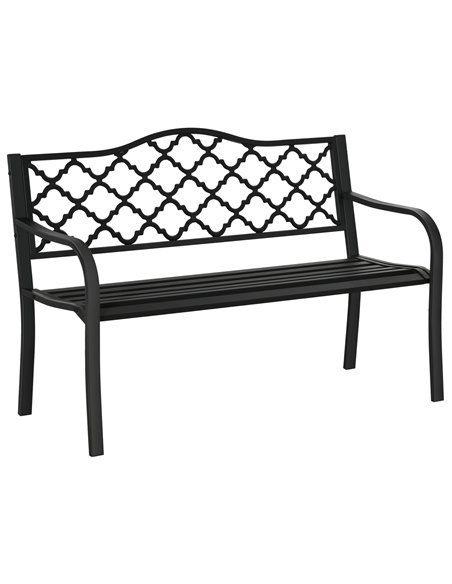 Outsunny 2-Seater Garden Bench Antique Loveseat for Yard, Lawn, Porch, Patio, Steel - pic 130755 | FastDaddyshop