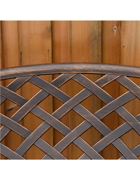 Outsunny Cast Aluminium Outdoor Garden Bench 2 Seater Antique Patio Loveseat, Bronze - pic 130771 | FastDaddyshop