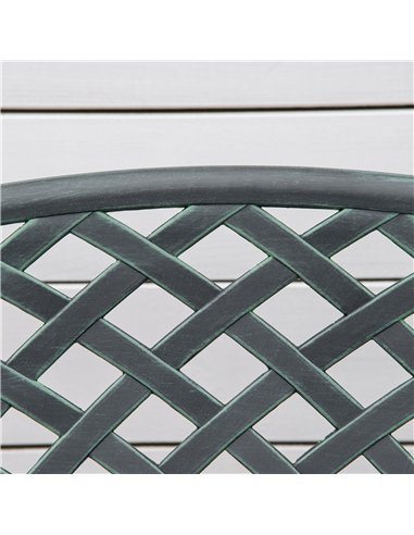 Outsunny Cast Aluminium Garden Bench 2 Seater Antique Loveseat for Outdoor Patio Porch Park, Verdigris