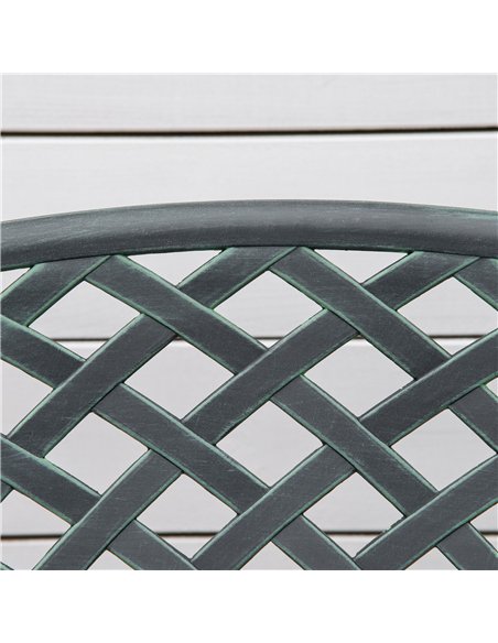 Outsunny Cast Aluminium Garden Bench 2 Seater Antique Loveseat for Outdoor Patio Porch Park, Verdigris - pic 130788 | FastDaddyshop