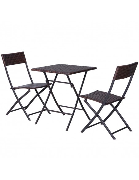 Outsunny 2-Seater Rattan Furniture Set, Brown - pic 13083 | FastDaddyshop