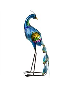Outsunny Steel Peacock Garden Statue Decoration Gift