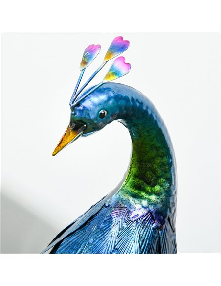 Outsunny Steel Peacock Garden Statue Decoration Gift - pic 130932 | FastDaddyshop