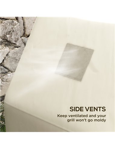 Outsunny 66W x 152Lcm PU Coated Protective Grill Cover - Beige