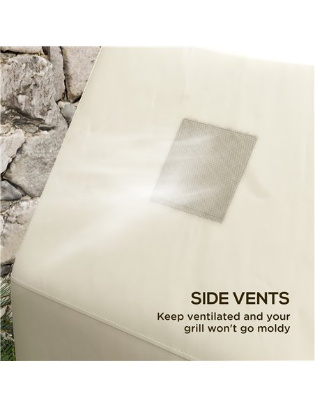 Outsunny 66W x 152Lcm PU Coated Protective Grill Cover - Beige - pic 130958 | FastDaddyshop