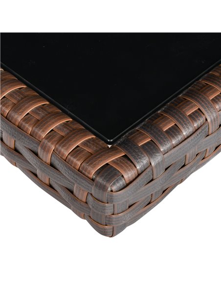 Outsunny Outdoor 11pc Rattan Garden Furniture Patio Dining Set, Mixed Brown - pic 13096 | FastDaddyshop