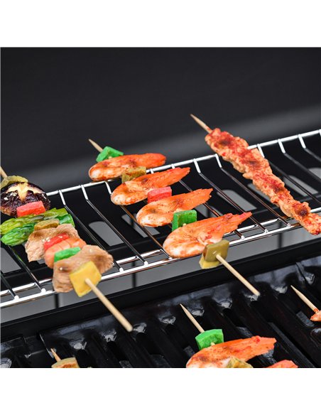 Outsunny Seven Burner Gas Grill, with Integrated Thermometer and Storage - pic 130987 | FastDaddyshop