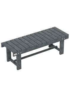 Outsunny 2-Seater Garden Wooden Bench, Grey