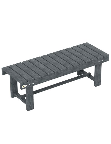 Outsunny 2-Seater Garden Wooden Bench, Grey - pic 131043 | FastDaddyshop