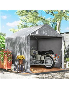 Outsunny 2 x 2m Garden Fabric Storage Tent - Grey 2
