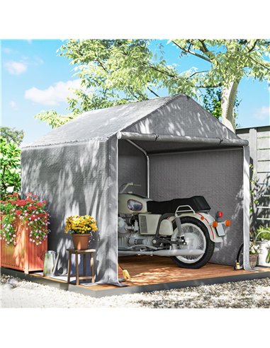 Outsunny 2 x 2m Garden Fabric Storage Tent - Grey