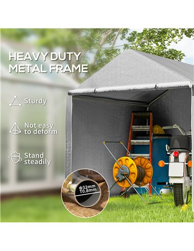Outsunny 2 x 2m Garden Fabric Storage Tent - Grey