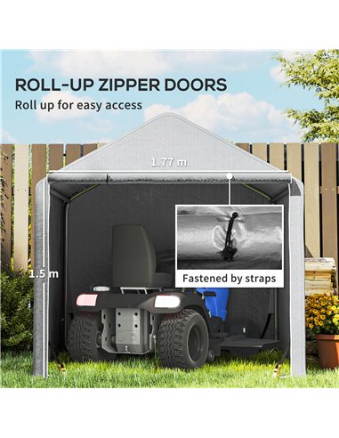 Outsunny 2 x 2m Garden Fabric Storage Tent - Grey