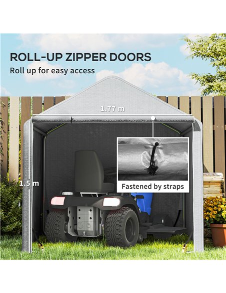 Outsunny 2 x 2m Garden Fabric Storage Tent - Grey - pic 131074 | FastDaddyshop