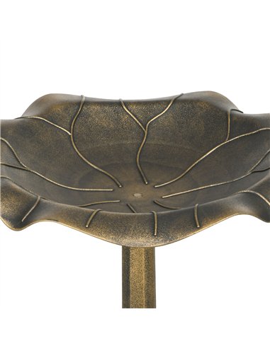Outsunny 71cm Bird Bath for Garden, Standing Pedestal Birdbath with Lotus Leaf Basin, Vintage Decorative Bird Bath Bowl for Outd