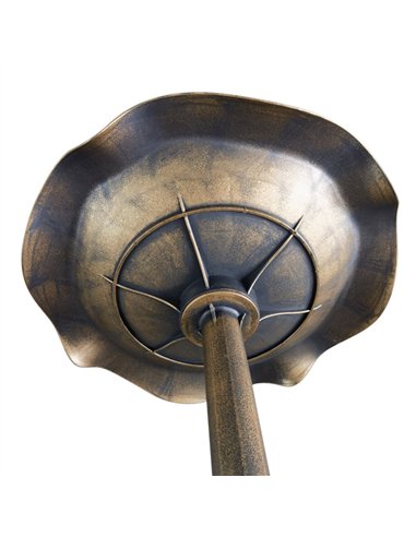 Outsunny 71cm Bird Bath for Garden, Standing Pedestal Birdbath with Lotus Leaf Basin, Vintage Decorative Bird Bath Bowl for Outd