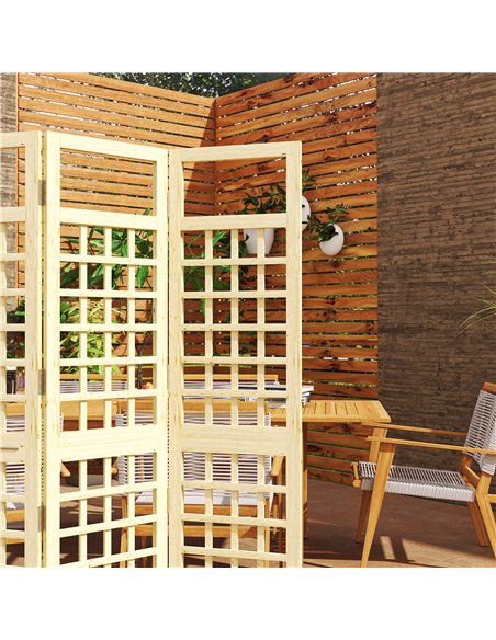Outsunny 3-Panel Garden Privacy Screen, Freestanding Foldable Wooden Outdoor Divider/Trellis, Decorative Privacy Screen for Gard - pic 131148 | FastDaddyshop