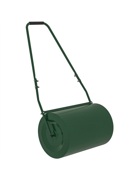Outsunny 63 L Heavy Duty Water Or Sand Filled Φ30cm Garden Steel Lawn Roller Drum - Dark Green - pic 131151 | FastDaddyshop