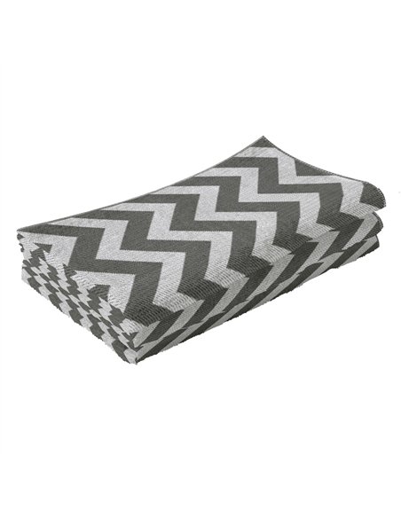Outsunny Reversible Outdoor Rug, 1.2 x 1.8m Patio Carpet, Waterproof Plastic Rug for Garden, Deck, Picnic, Beach, Camping, Grey  - pic 131168 | FastDaddyshop