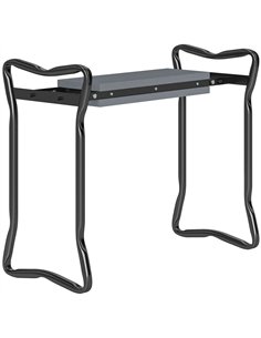 Outsunny 2 In 1 Garden Kneeler Seat Kneeling Pad Support Bench Foldable Knee Protector, Grey