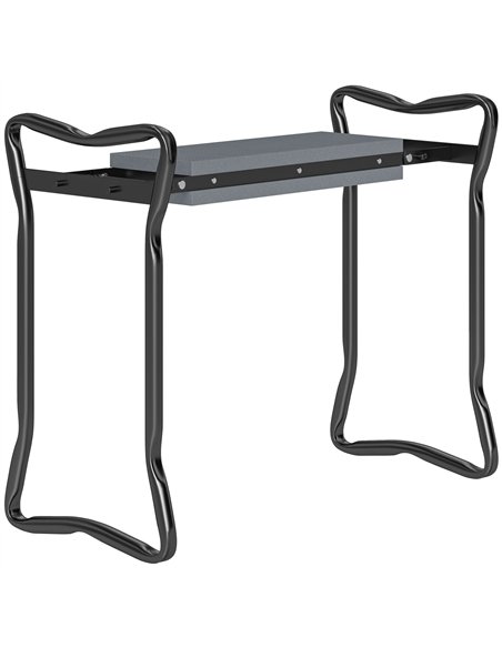 Outsunny 2 In 1 Garden Kneeler Seat Kneeling Pad Support Bench Foldable Knee Protector, Grey - pic 131187 | FastDaddyshop
