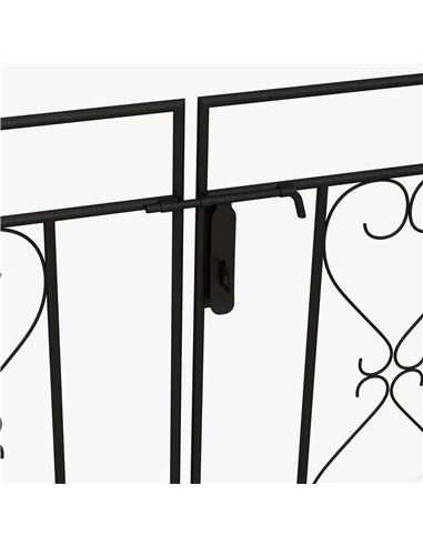 Outsunny Decorative Garden Arch, with Gate - Black
