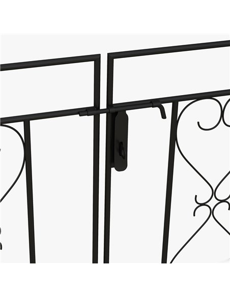 Outsunny Decorative Garden Arch, with Gate - Black - pic 131256 | FastDaddyshop