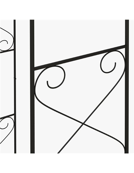 Outsunny Decorative Garden Arch, with Gate - Black - pic 131258 | FastDaddyshop