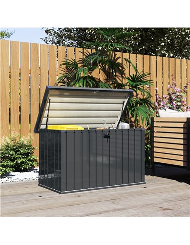 Outsunny 400L Galvanised Steel Garden Storage Box