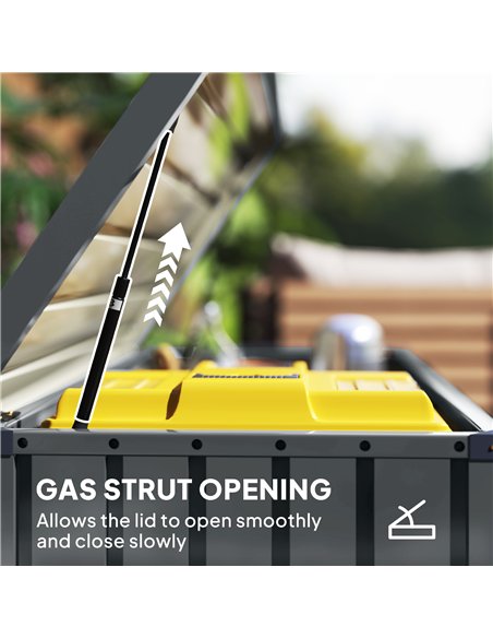 Outsunny 400L Galvanised Steel Garden Storage Box - pic 131271 | FastDaddyshop