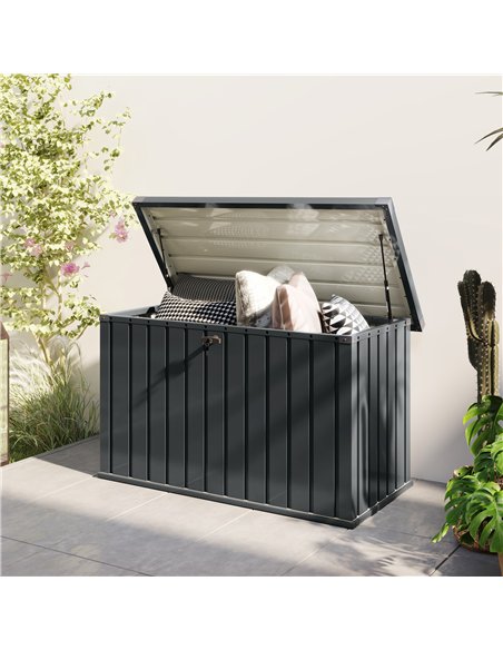 Outsunny 400L Galvanised Steel Garden Storage Box - pic 131276 | FastDaddyshop