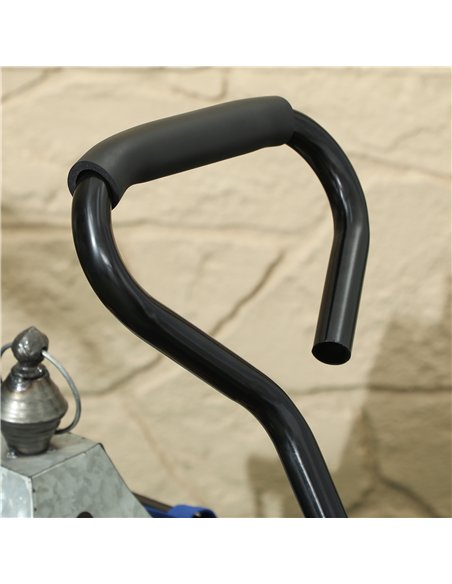 Outsunny 114L Steel Frame Garden Cart Trolley - Blue - pic 131285 | FastDaddyshop